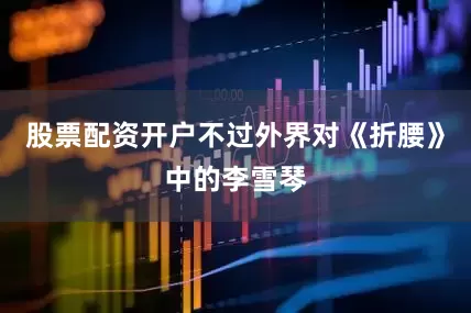 股票配资开户不过外界对《折腰》中的李雪琴